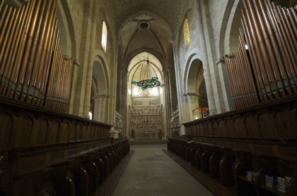 Cabecera de la iglesia de Poblet